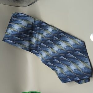 ARROW @Work @Play 100% Silk Neck Tie Blue Green Abstract Made in USA